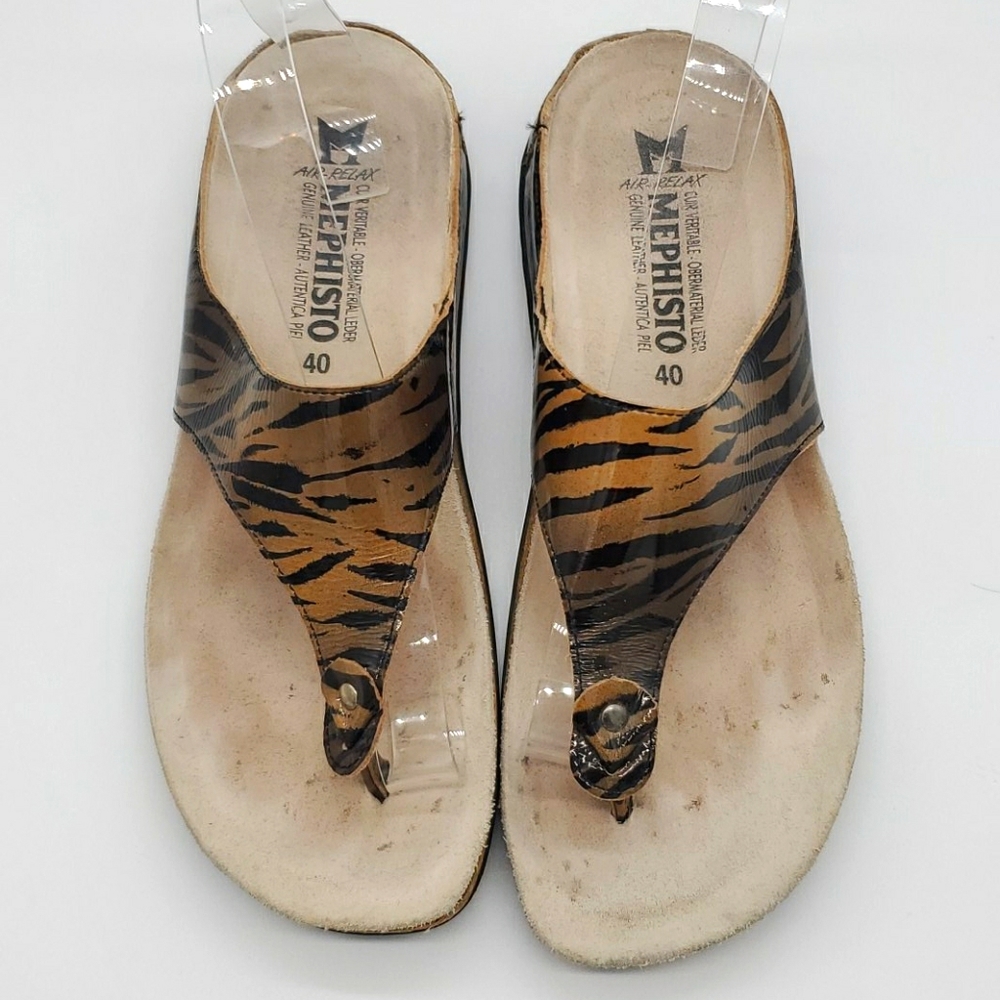 Mephisto Tiger Leather Comfort Sandals 🐅